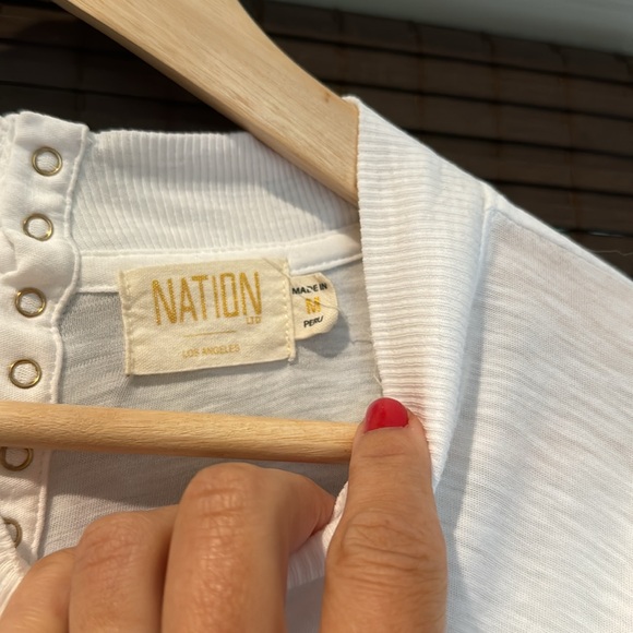 Nation LTD, Zeta Tee, white, Size M - Picture 4 of 5